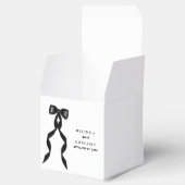 黒いフォーマルリボンエレガントな結婚式 フェイバーボックス (オープン)