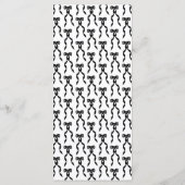 黒いフォーマルリボンエレガントな結婚式 メニュー (裏面)