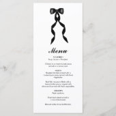 黒いフォーマルリボンエレガントな結婚式 メニュー (正面)