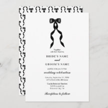 黒いフォーマルリボンエレガントな結婚式