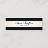 黒いフォーマル卒業名カードエンクロージャ コーリングカード (正面)