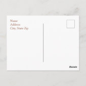 黒いフォーマルAgate日付はがきを保存 ポストカード (裏面)