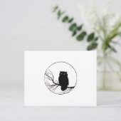 黒いフクロウ ポストカード (スタンド正面)