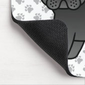 黒いフランスのブルドッグかわいい漫画の犬 マウスパッド (コーナー)