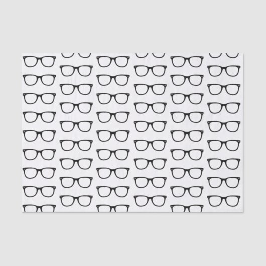 黒いフレームのレトロガラス 薄葉紙 (正面)