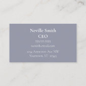 黒いフレームを使用した微妙なグレーチェック 名刺 (裏面)