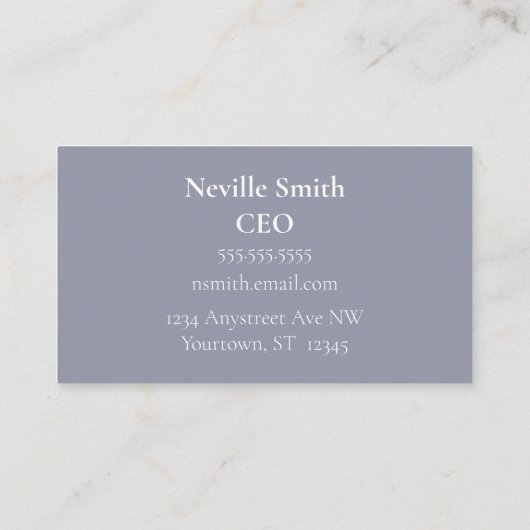 黒いフレームを使用した微妙なグレーチェック 名刺 (裏面)