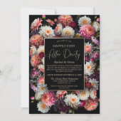 黒いフローラが結婚披露宴の後ずっと幸せに 招待状 (正面)