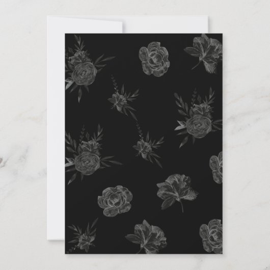 黒いフローラの死から私の20歳の誕生日 招待状 (裏面)