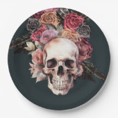 黒いフローラの死、ゴシックの誕生日 ペーパープレート (正面)