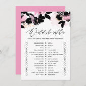 黒いフローラは彼女はむしろブライダルシャワーゲーム エンクロージャーカード (正面/裏面)