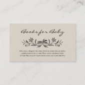 黒いフローラブックのベビー挿入カード エンクロージャーカード (正面)