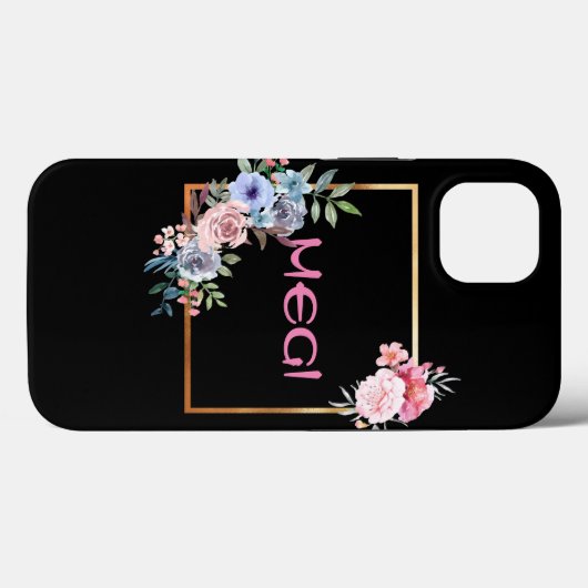 黒いフローラマスクとCase-Mate iPhone CASE Case-Mate iPhoneケース (裏面 (横))