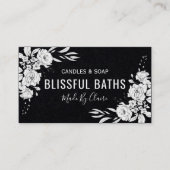 黒いフローラ手製石鹸とろうそく 名刺 (正面)