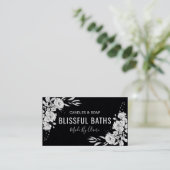 黒いフローラ手製石鹸とろうそく 名刺 (スタンド正面)