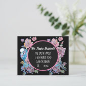 黒いフローラ新しい住所はがき、移動する ポストカード (スタンド正面)