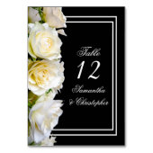 黒いフローラ結婚のテーブル番号 テーブルナンバー (裏面)