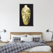 黒いフローラ飾り付きメイピン花器 キャンバスプリント (インサイチュ (寝室))