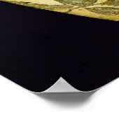 黒いフローラ飾り付きメイピン花器 ポスター (角)