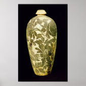 黒いフローラ飾り付きメイピン花器 ポスター (正面)