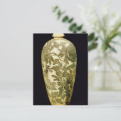 黒いフローラ飾り付きメイピン花器 ポストカード (スタンド正面)