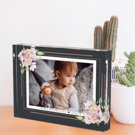 黒いフローラ |母の日の写真ブロック フォトブロック