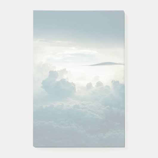 黒いフワフワした雲の空撮 ポストイット (正面)