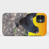黒いフワフワのオンドリの立体的な芸術 Case-Mate iPhoneケース (裏面(横))