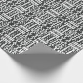 黒いブライダル結婚の ラッピングペーパー (角)