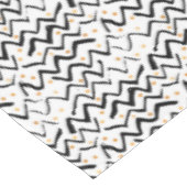 黒いブラシの打撃及びドット・パターン テーブルクロス (アングル)