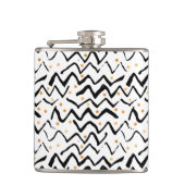 黒いブラシの打撃及びドット・パターン フラスク (正面)