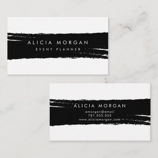 黒いブラシの打撃 名刺 (正面/裏面)