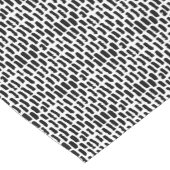 黒いブラシはパターンをなでます ショートテーブルランナー (コーナー)