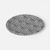 黒いブラシはパターンをなでます ペーパープレート (アングル)