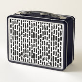 黒いブラシはパターンをなでます メタルランチボックス (裏面)