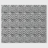 黒いブラシはパターンをなでます ラッピングペーパー (フラット)