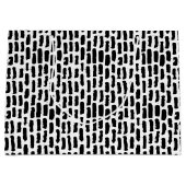 黒いブラシはパターンをなでます ラージペーパーバッグ (正面)