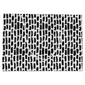 黒いブラシはパターンをなでます ラージペーパーバッグ (裏面)