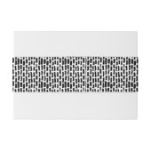 黒いブラシはパターンをなでます 招待状ベリーバンド (裏面例)