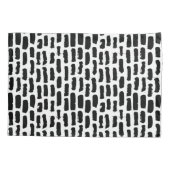 黒いブラシはパターンをなでます 枕カバー (裏面-左)