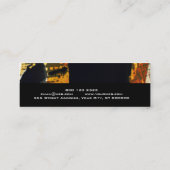 黒いブラシストローク絵画的で抽象的な表現主義者 スキニー名刺 (裏面)