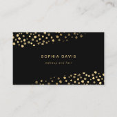 黒いブラシ線とフェイク金ゴールド点 名刺 (正面)