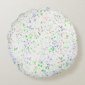 黒いブロブを眺める猫の目 ラウンドクッション (裏面)