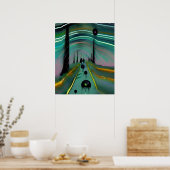 黒いブロブ ポスター (キッチン)