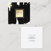 黒いブ絵を描ラシ スクエア名刺 (正面/裏面)