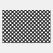 黒いプライドモノグラムと写真コラージュ ラッピングペーパーシート (正面3)