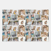 黒いプライドモノグラムと写真コラージュ ラッピングペーパーシート (正面)