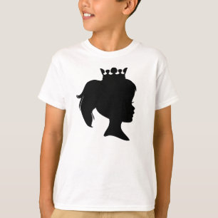 黒いプリンセスのシルエット Tシャツ