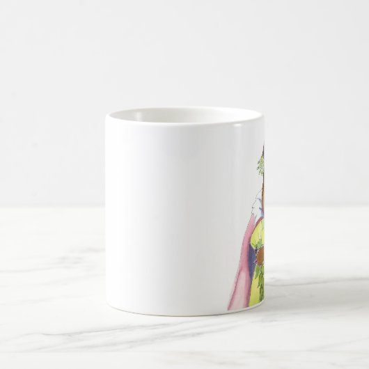 黒いプリンセス及びカエルの女の子のマグ コーヒーマグカップ (中央)