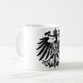 黒いプロイセンのワシ コーヒーマグカップ (正面左)